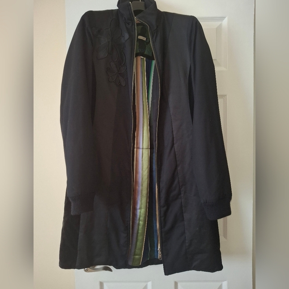 White Label Coat. Black. UK14/US 10 - Picture 2 of 6